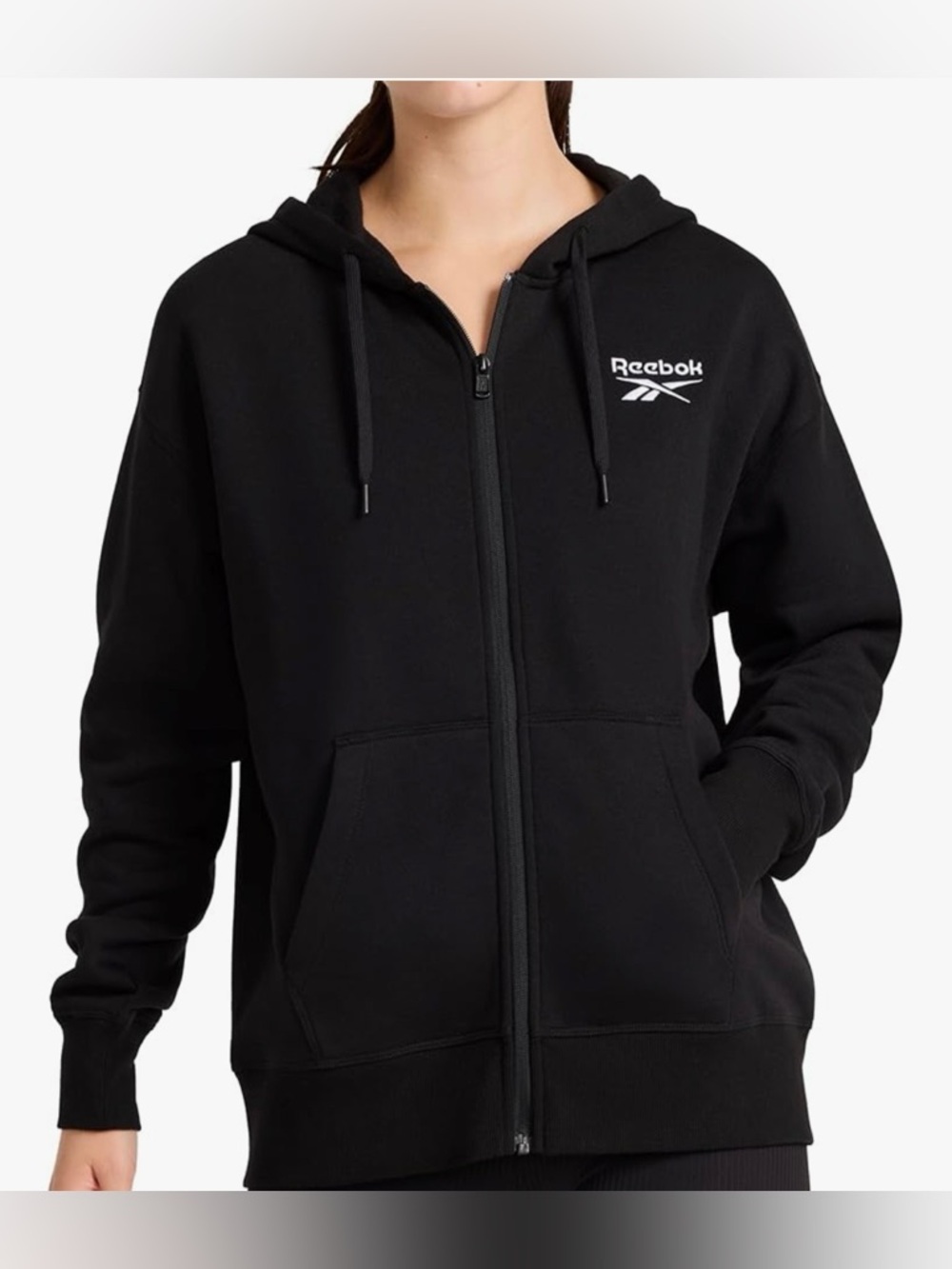 NWT - Reebok Women’s black zip up hoodie